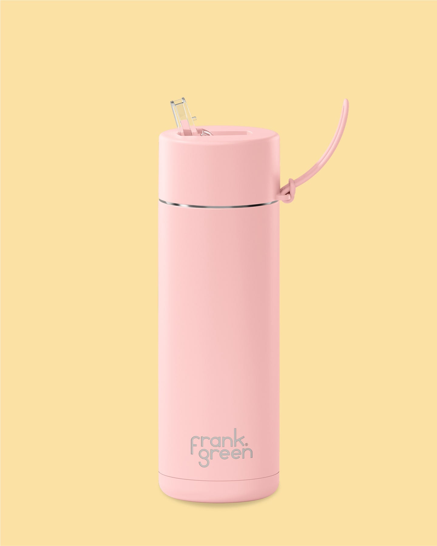 FRANK CERAMIC REUSABLE BOTTLE WITH STRAW LID - BLUSHED -20OZ