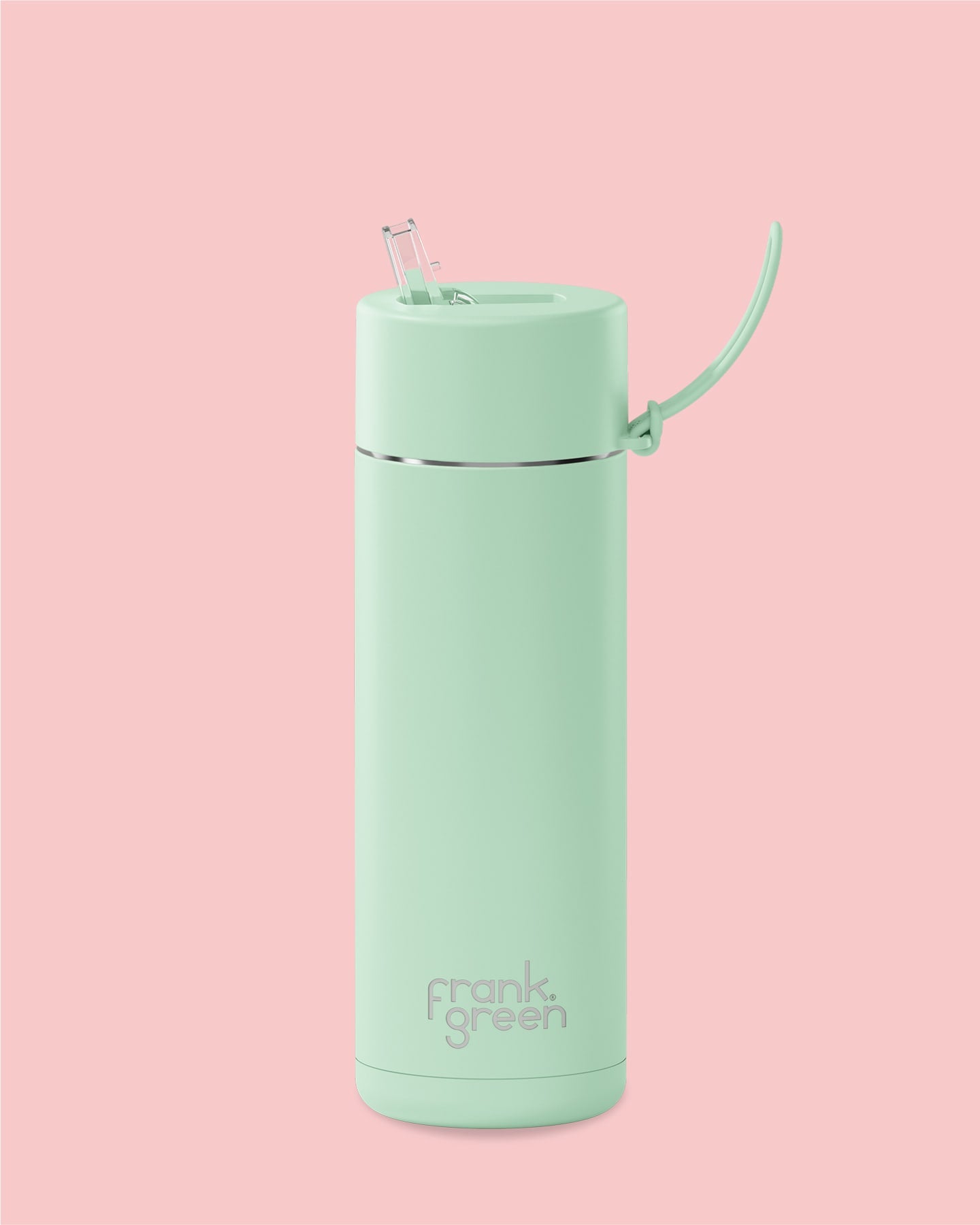 FRANK CERAMIC REUSABLE BOTTLE WITH STRAW LID - MINT GELATO-20OZ