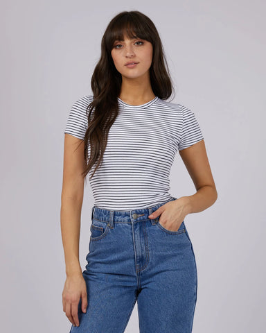 ALL ABOUT EVE RIB STRIPE TEE