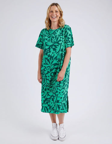 ELM STENCIL FLORAL TEE DRESS