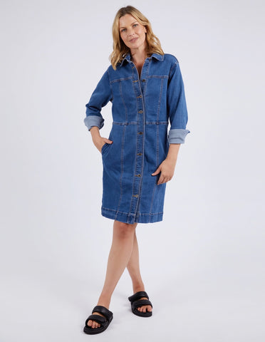 ELM GWEN LS DENIM DRESS