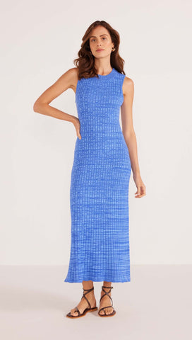 MINK PINK HARPER RIB KNIT MIDI DRESS