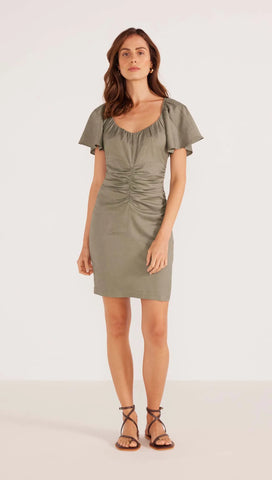 MINKPINK WILLA RUCHED MINI DRESS