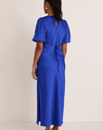 AMONG THE BRAVE AURA PUFF SLEEVE BIAS MAXI DRESS