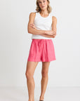 REUNION DRIFT LINEN PULL ON SHORTS