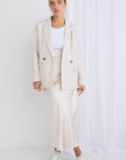 IVY + JACK COOPER LINEN BOYFRIEND SEMI FITTED BLAZER