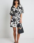 AMONG THE BRAVE DALI SATIN SS KIMONO MINI DRESS