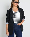 IVY + JACK DOCK RAMIE ROLLED SLEEVE BLAZER