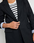 IVY + JACK DOCK RAMIE ROLLED SLEEVE BLAZER