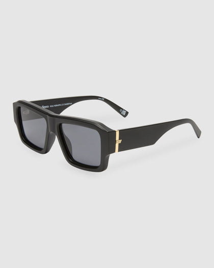 LE SPECS POLYGRAPH MATTE BLACK SUNGLASSES