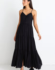 STORIES BE TOLD LILIBET STRAPPY BUTTON DOWN FRONT MAXI DRESS