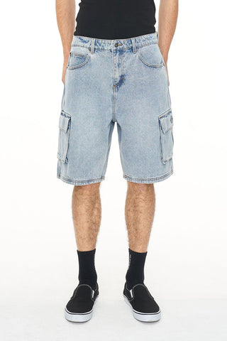 HUFFER 3D CARGO DENIM SHORT