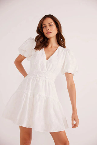 MINKPINK NEVE PUFF SLEEVE MINI DRESS