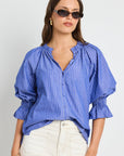 IVY + JACK NOETIC STRIPE SS BLOUSE