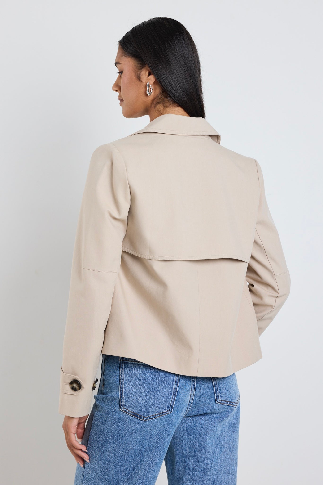 STORIES EB TOLD PATHWAY CROPPED TRENCH JACKET