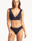 SEA LEVEL FRILL BRA TOP + REGULAR PANT