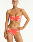 SEA LEVEL ALOHA TWIST BANDEAU TOP + ALOHA MID PANT