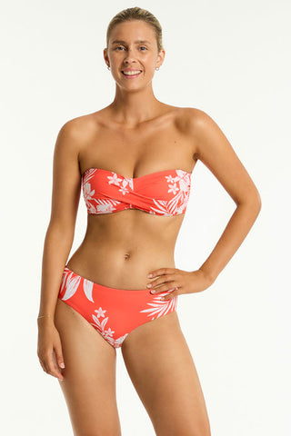 SEA LEVEL ALOHA TWIST BANDEAU TOP + ALOHA MID PANT