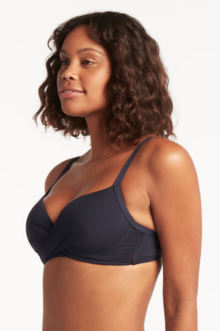 SEA LEVEL CROSS FRONT MOULDED CUP UNDERWIRE BRA + REGULAR PANT