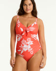 SEA LEVEL ALOHA TIE FRONT DD/E ONE PIECE