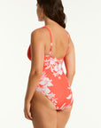 SEA LEVEL ALOHA TIE FRONT DD/E ONE PIECE