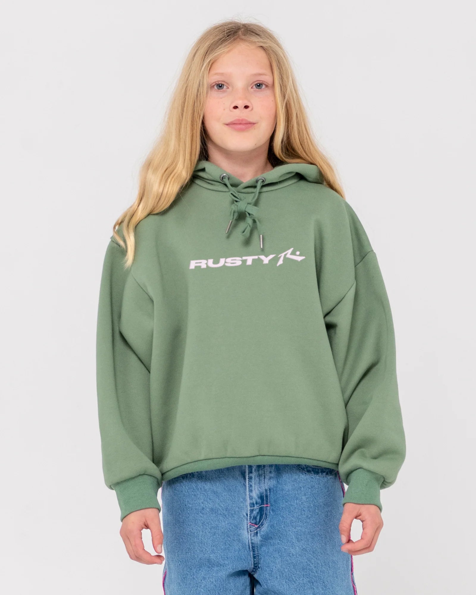 RUSTY ESSENTIALS HOODED FLEECE GIRLS