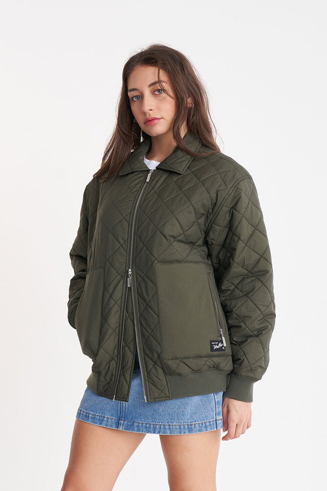 HUFFER QUILTED LONGLINE BOMBER