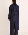 AMONG THE BRAVE RODEO DENIM TRENCH COAT