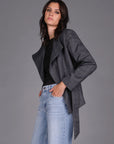 STORM CHECK WRAP BLAZER