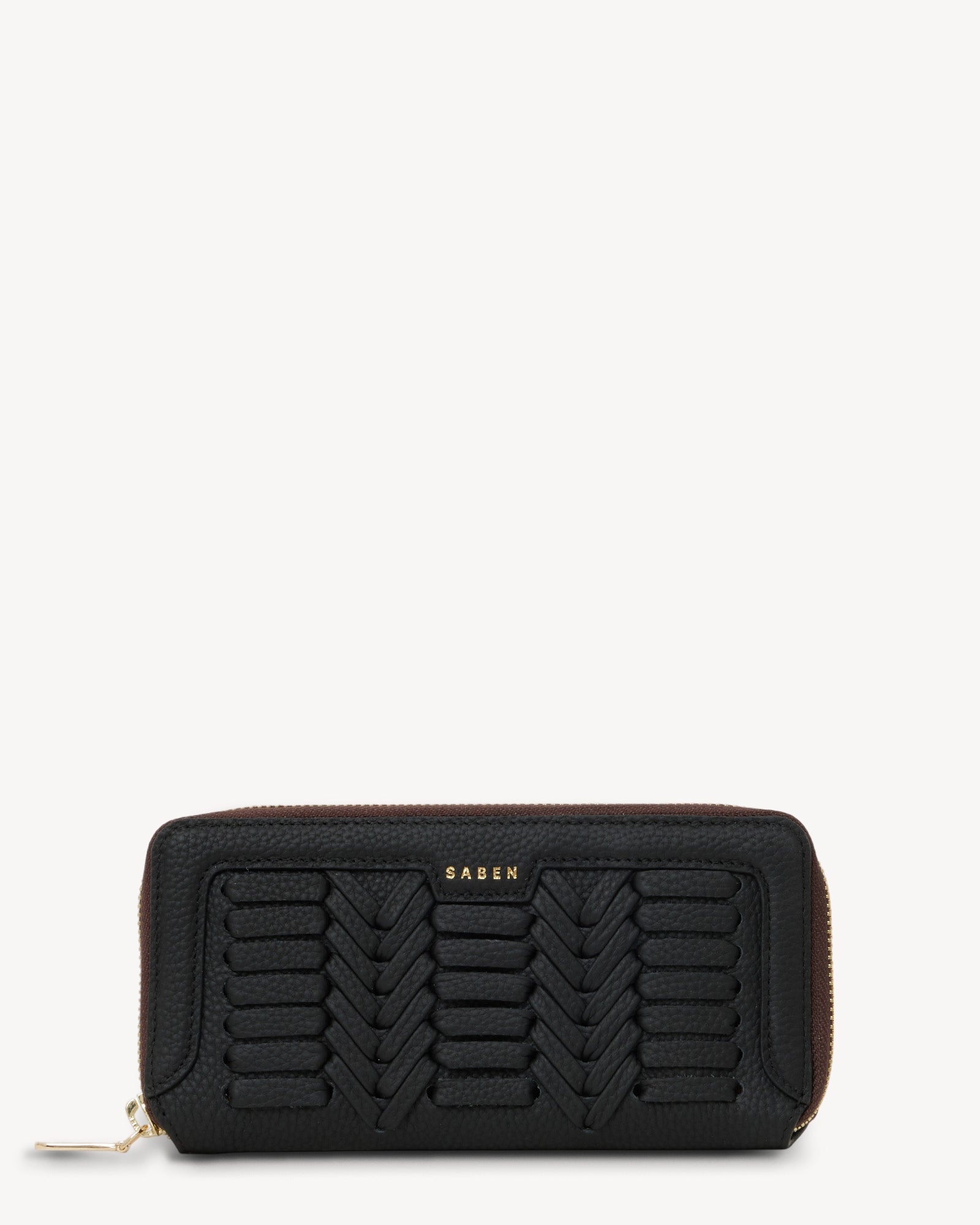 SABEN LYRIC WALLET - MACRO WEAVE BLACK