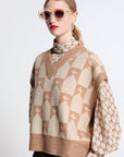 KAREN WALKER MONOGRAM CHUNKY VEST