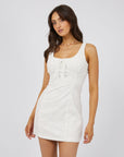 ALL ABOUT EVE SUTTON BRODERIE MINI DRESS