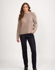 VASSALLI BOBBLE DETAIL SWEATER WITH HIGH NECK