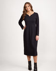 VASSALLI LONG SLEEVE KNIT DRESS