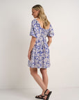 AMONG THE BRAVE WHOLEHEARTED FLORAL BUTTON FRONT MINI DRESS