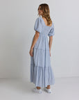 IVY + JACK SPARROW PUFF SHORT SLEEVE TIRED MAXI DRESS