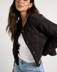 STORIES BE TOLD APEX COLLARLESS PUFFER JACKET