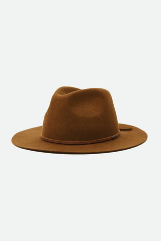 BRIXTON WESLEY FEDORA - COFFEE