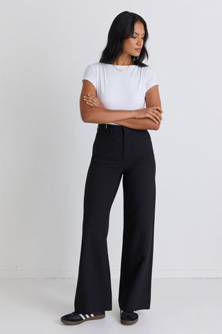 AMONG THE BRAVE ZOEY TAILORED HIGH RISE WIDE LEG PANT
